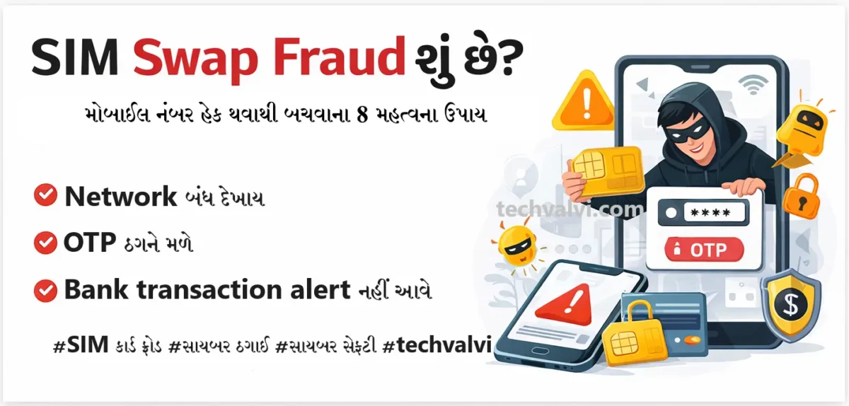 SIM Swap Fraud શું છે મોબાઈલ નંબર હેક થવાથી બચવાના 8 મહત્વના ઉપાય. SIM Swap Fraud શું છે અને બચવાના ઉપાય
